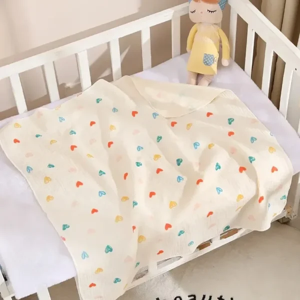 80x80cm Baby Receive Blanket for Newborn Cotton Muslin Swaddle Blanket Bedding Infant Bath Towel Baby Items Mother Kids - Image 2
