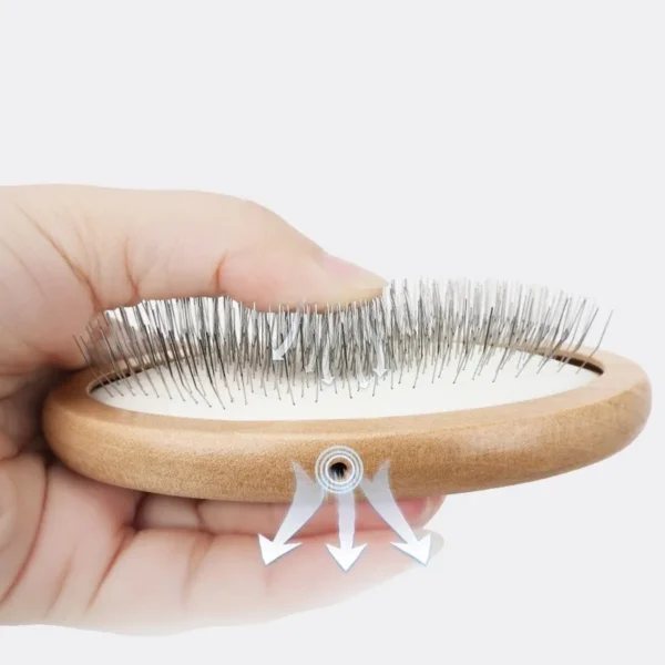 Dog Comb Wooden Handle Dog Brush Pet Grooming Comfortable Handle Combs for Cats Hair Knot Opening Dogs Hair Remover Pet Products - Image 5