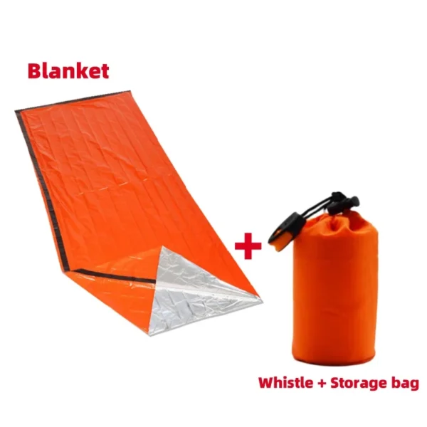 Emergency Sleeping Bag Ultra Waterproof Mylar Thermal Blankets Lightweight Survival Sleeping Bag Keep Warm for Camping Hiking - Image 2