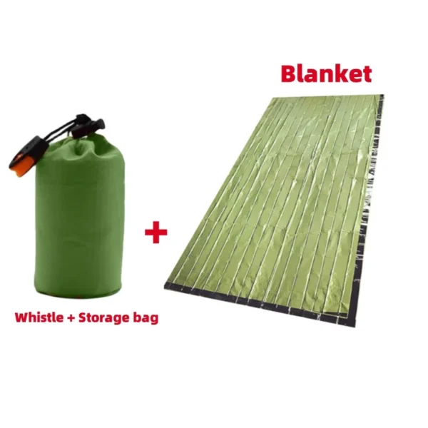Emergency Sleeping Bag Ultra Waterproof Mylar Thermal Blankets Lightweight Survival Sleeping Bag Keep Warm for Camping Hiking - Image 3