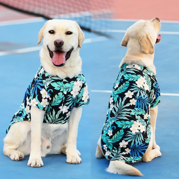 XL-5XL For Medium Large Dog Puppy Hawaii Style Cute Summer T-shirts Comfortable Shirt Pet Clothes Pet Products - Image 3