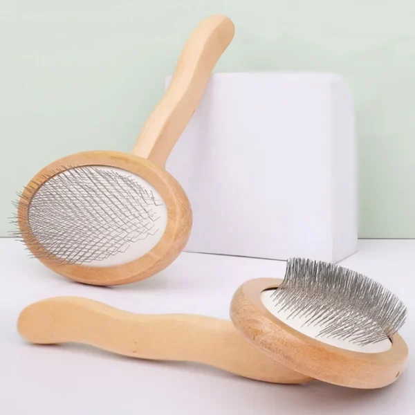 Dog Comb Wooden Handle Dog Brush Pet Grooming Comfortable Handle Combs for Cats Hair Knot Opening Dogs Hair Remover Pet Products - Image 2