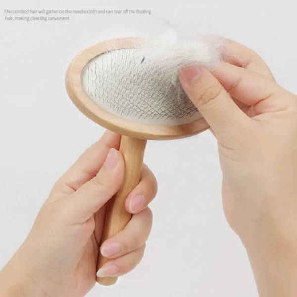 Dog Comb Wooden Handle Dog Brush Pet Grooming Comfortable Handle Combs for Cats Hair Knot Opening Dogs Hair Remover Pet Products - Image 3